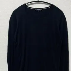 Burberry バーバリー ギャザー ロンT ブラック レーヨン Y2K