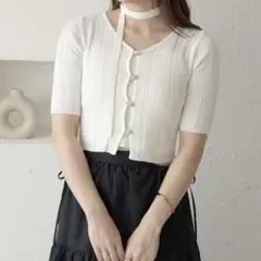 sheer knit cardigan Ambre Neigeのサムネイル