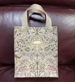 ウィリアムモリスの生地を使用した　百貨店の紙袋みたいな四角いカクカクバッグ❣️