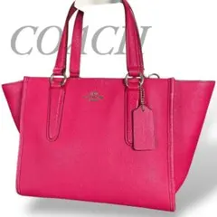 COACH コーチ ハンドバッグ PVC レザー ピンク ミニトート 肩掛け