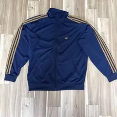 adidas ネイビー ストライプ ジャージ