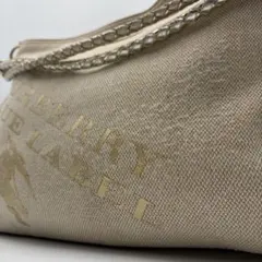 希少 バーバリーブルーレーベル ワンショルダーバッグ デカロゴ 編み込 ゴールドのサムネイル