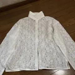 GU レース長袖シャツ ホワイト Lサイズのサムネイル