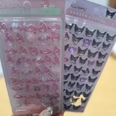 マイメロ クロミ 2枚 ボンボンドロップシールmini