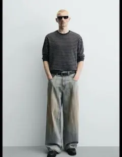 完売品 ZARA ヴィンテージウォッシュバギーフィットジーンズ アクネ 泥