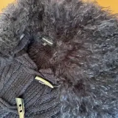 LAUTREAMONT ネイビー　ニットポンチョ