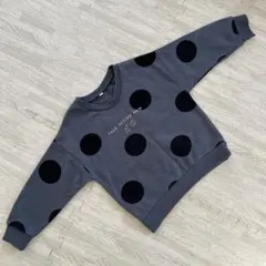 裏起毛　トレーナー　110 ドット柄　水玉