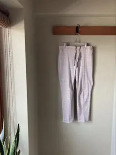 UNIQLO チェック柄スリムフィットスラックス調整可能