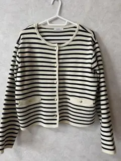 earth music &ecology ストライプ カーディガン