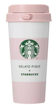 ジェラートピケ　ボーダーステンレスTOGOボトル ソフトピンク 473ml