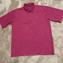 Nike 赤 ストライプ ポロシャツ