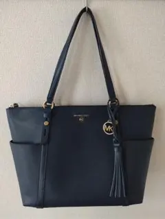 MICHAEL KORS トートバッグ ネイビー チェーンハンドル - メルカリ
