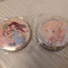 アイカツスターズ！缶バッジ 香澄夜空 香澄真昼 イオン限定