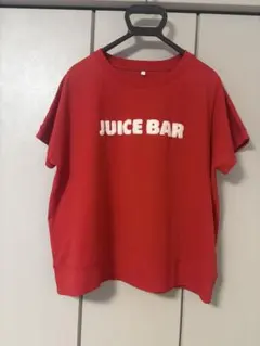 JUICE BAR ロゴサガラ刺繍半袖Tシャツ レッド赤Lサイズ新品未使用