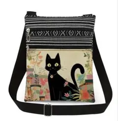 《新品》黒猫デザイン ショルダーバッグ