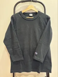 Champion T1011 七分袖カットソー ブラック M USA製のサムネイル
