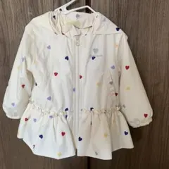 プティマイン ハート柄アウター 80cm