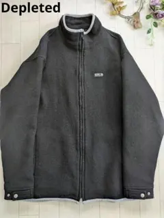 【Depleted】デプレオ オーバーサイズ ウール ジップジャケット 黒