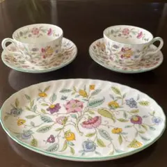 ミントン　ハドンホール　カップ&ソーサー２客・オーバルプレート　約21cm