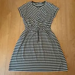 フェリシモ　ストライプ 半袖ワンピース