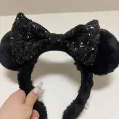 ディズニー ミニー耳 カチューシャ 黒