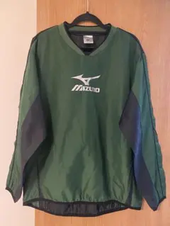 ミズノ　ウィンドブレーカー　ピステ　グリーンMサイズ