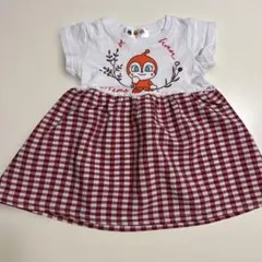 ドキンちゃん　チェック柄半袖ワンピース
