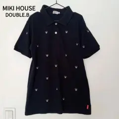 【未着用】MIKI HOUSE　ダブルB　ポロシャツ　半袖　ベア刺繍
