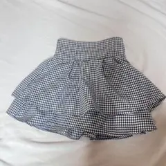 GRL インパン裏地付き千鳥柄フレアミニスカート