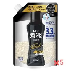レノア 煮沸抗菌ビーズ MEN 清潔感あふれるムスクの香り詰替1410ml✖5袋
