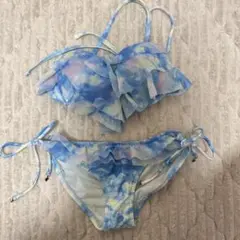 三愛水着 ナチュラルアップブラ ビキニ エスニック柄 ネイビー9M