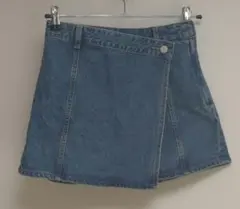 GU デニムブルー ラップスカート S