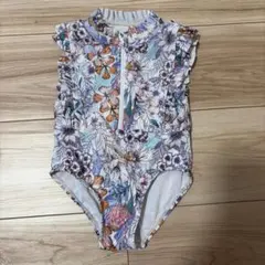 花柄フリル付きベビー水着 95cm以下
