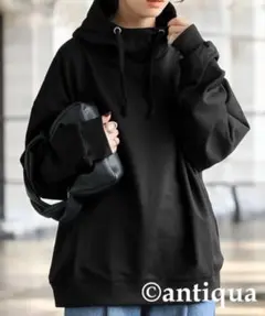 antiqua，アンティカ　ブラック　裏毛フーディー　ONESIZE（未使用）