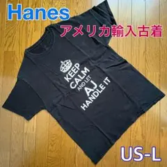 Hanes ヘインズ コットン プリント Tシャツ US輸入古着L