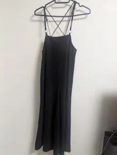 クロスストラップロングサロペット