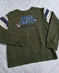 【中古】DOUBLE.B 宇宙テーマ トレーナー 140　ダブルビー　くま