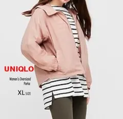 美品☆UNIQLO ユニクロ オーバーサイズパーカ ウィメンズ ピンク XL