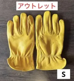 バイク　グローブ　イエロー　レザーグローブ　アメリカン S 検ハーレー　ホンダのサムネイル