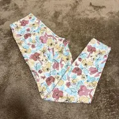 ②【美品】SUKALAスカーラLAVA ヨガパンツ レギンス 花柄 L ブルー