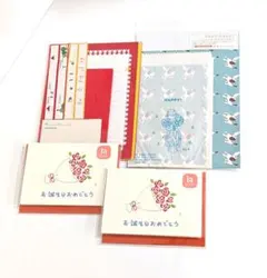 レターセット　ラッピングパック　グリーティングカード　セット