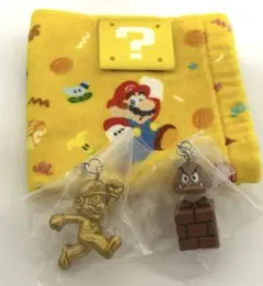 スーパーマリオ　めじるし金のマリオ　めじるしクリボー　ハンドタオル　３点セット