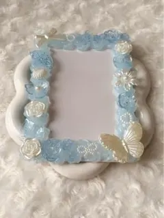 ホイップデコ　トレカケース　B7 水色　ブルー　硬質ケース　L版写真