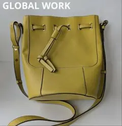 グローバルワーク　イエロー　バケットバッグ　ショルダーバッグ