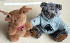 鹿とクマのぬいぐるみセット