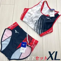 ミズノ 女子陸上ユニフォーム上下 Mサイズ ホワイト×ピンク