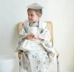 ✯新品✯　ひよこ商店　クリーム銀彩　被布着　清楚系　女の子　男の子　unisex