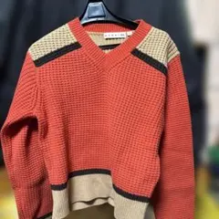 MARNI Vネックセーター XL オレンジ・ベージュのサムネイル
