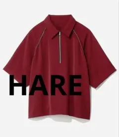 HARE ハレ 半袖 ファスナー フリーサイズ ZIPラインハーフZIPシャツ