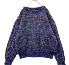 80s イタリア製 BENETTON ベネトン セーター ニット パープル